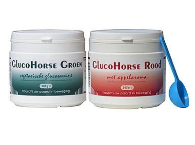 GlucoHorse Rood en GlucoHorse Groen.