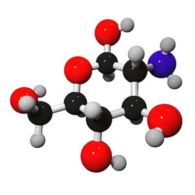 Glucosamine voor paarden. Chemische structuur.